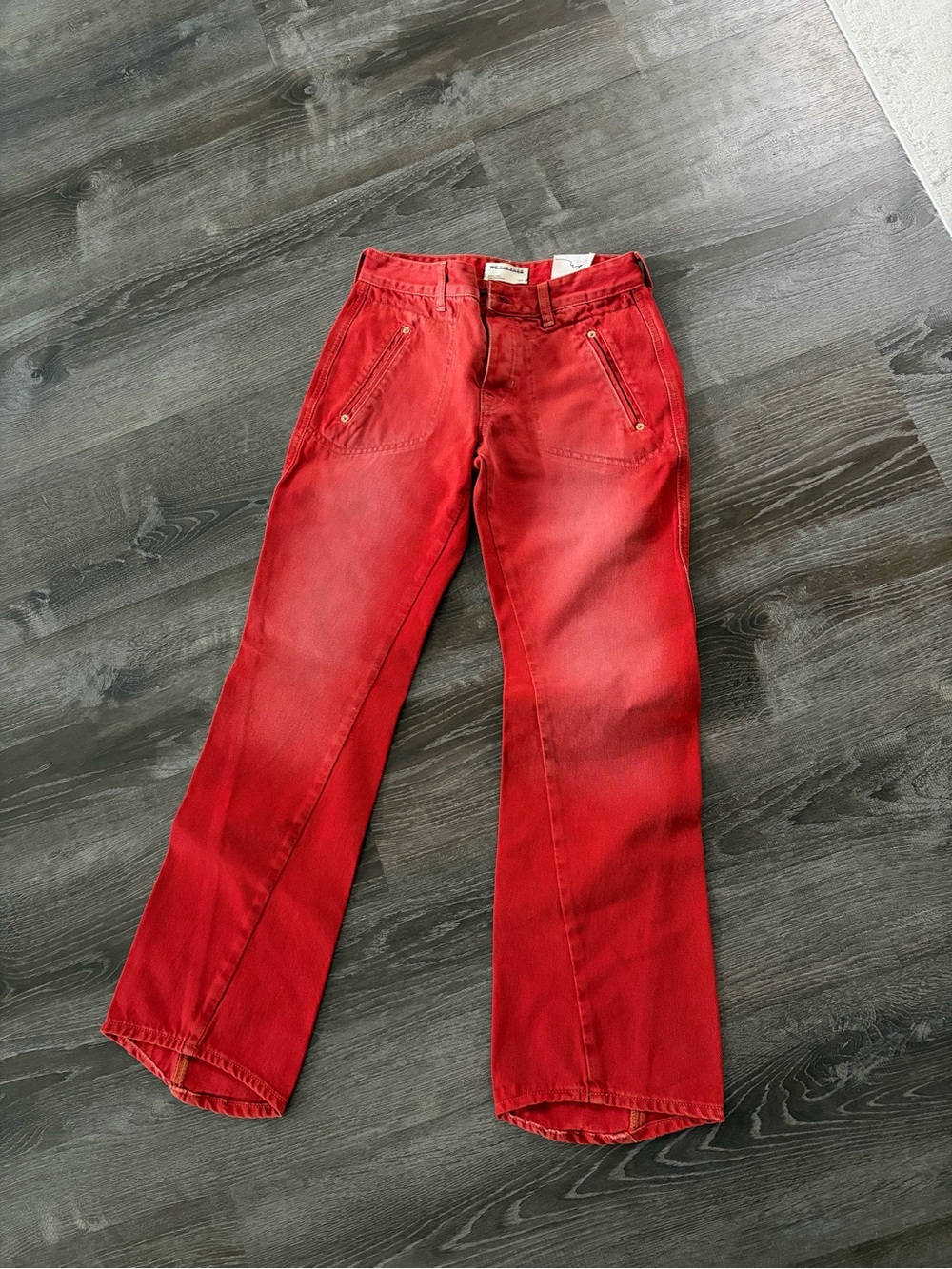 We the free Women’s Red Straight-Leg Jeans - Picture 4 of 6